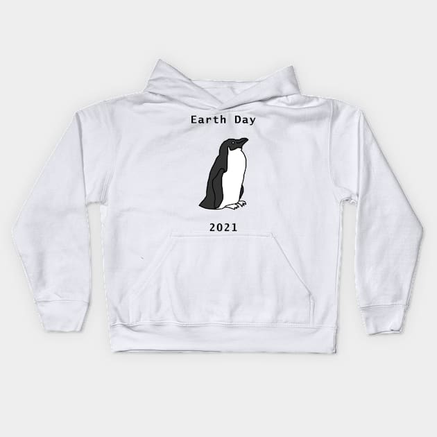 Penguins for Earth Day 2021 Kids Hoodie by ellenhenryart